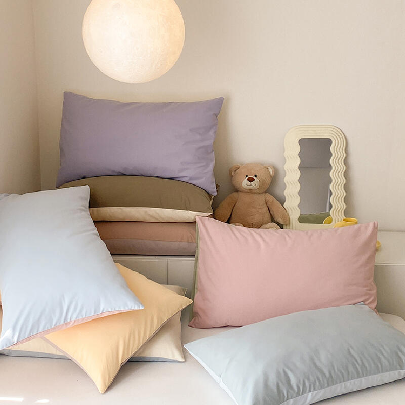 8color pastel bicolor pillow sheets