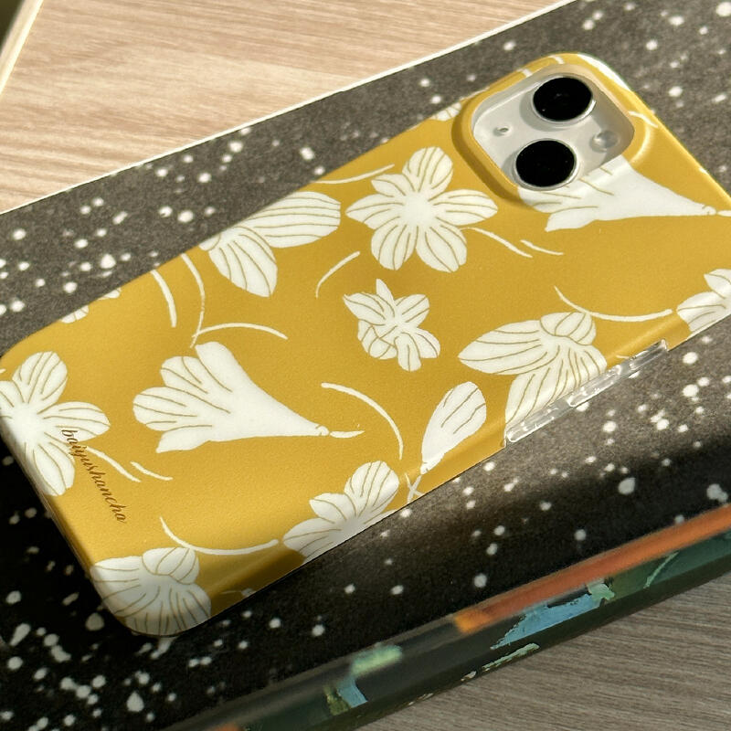 yellow simple flower iPhone case
