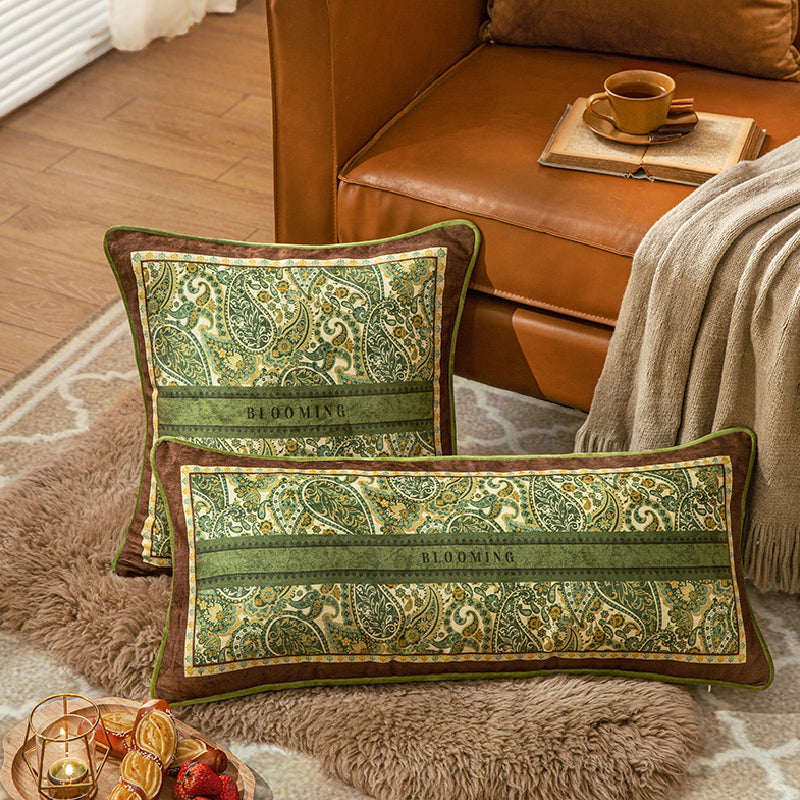 green blooming cushion