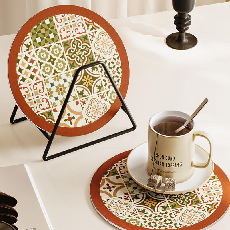 retro classical circle coaster