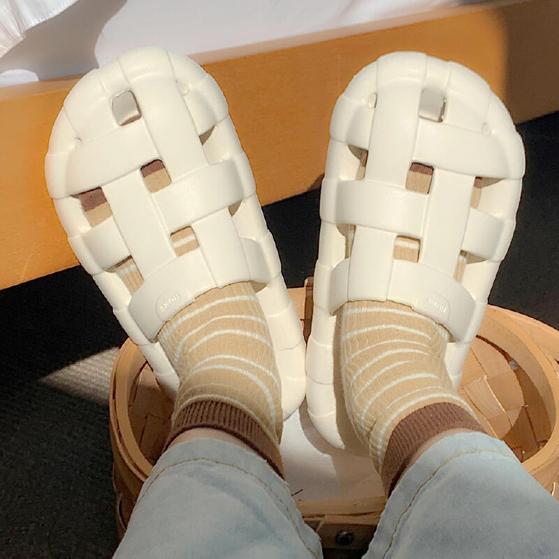cross belt resin room shoes