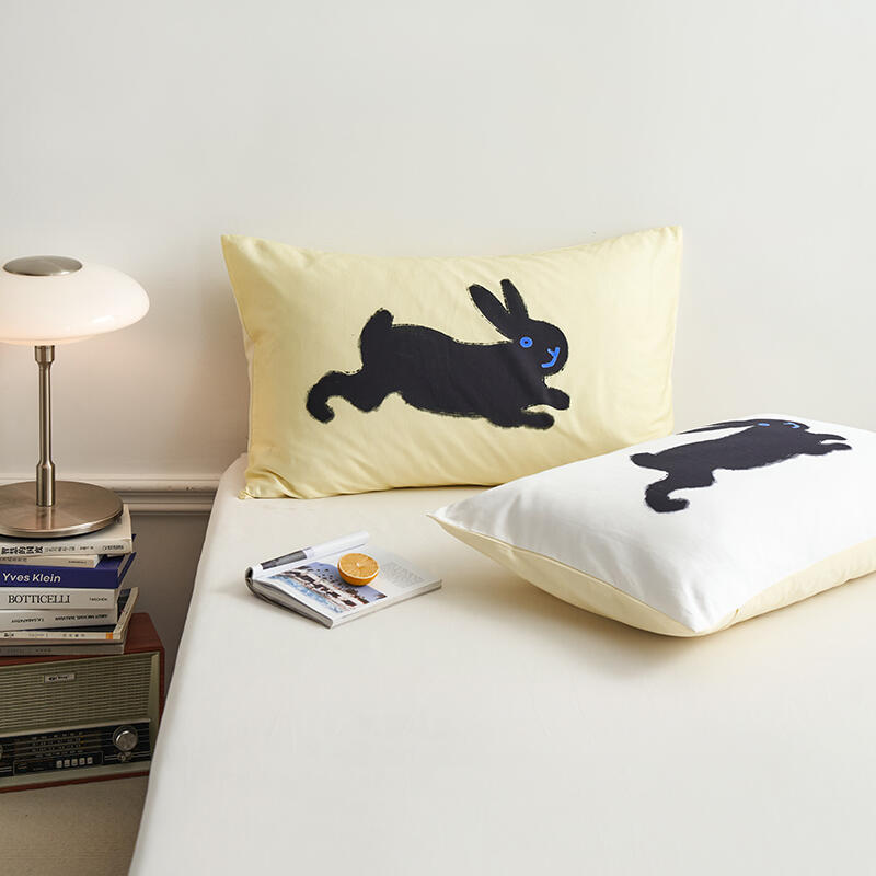 18design vivid color rabbit pillow sheets