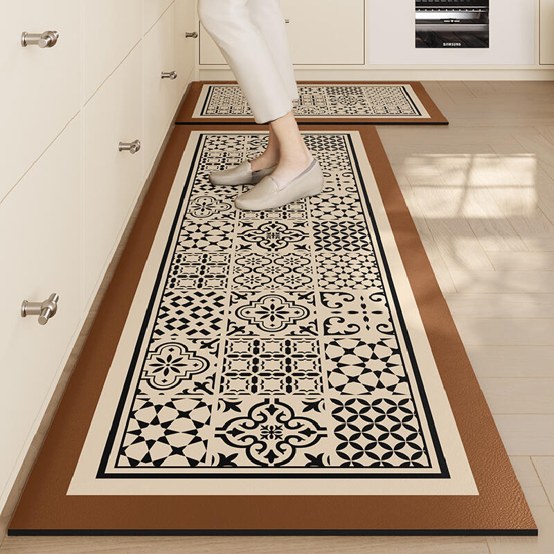 retro classical kitchen mat