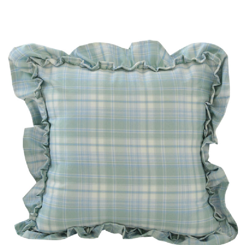 6color frill check square cushion