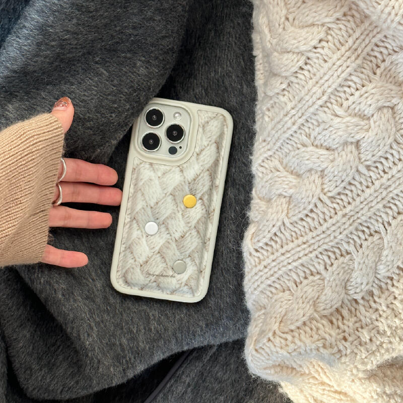 sweater print button iPhone case