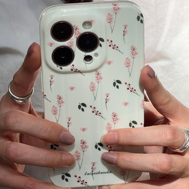 pink flower simple iPhone case
