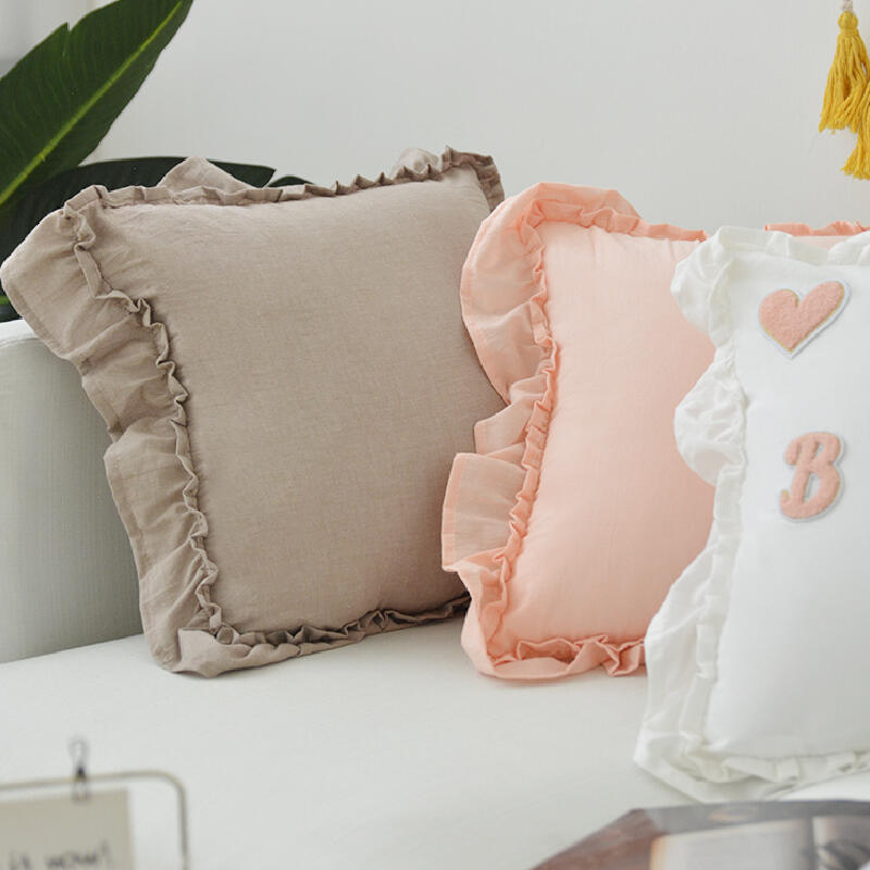 5design simple frill square cushion