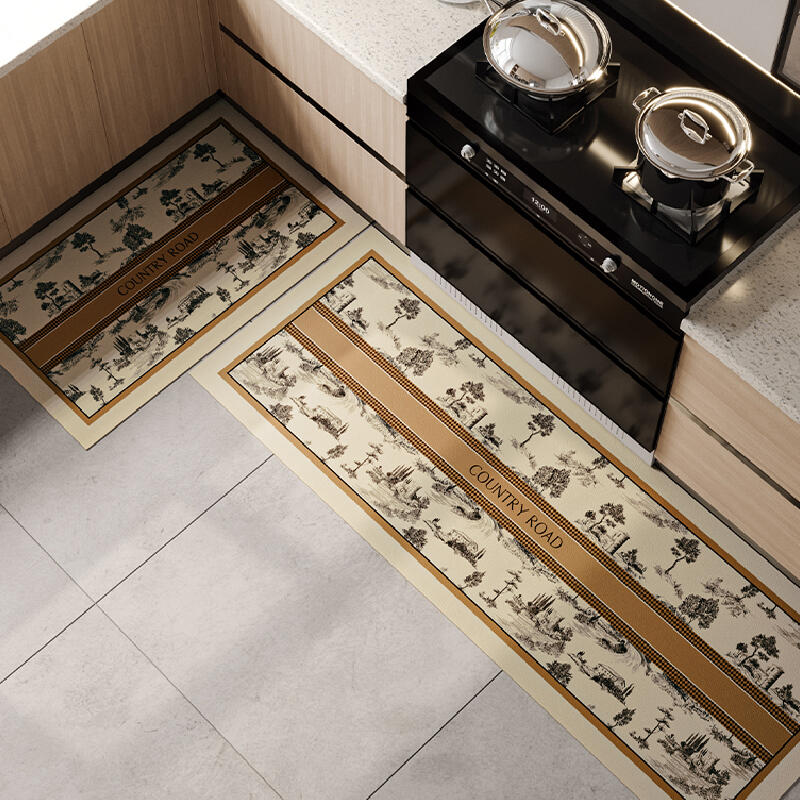 country road logo kitchen mat