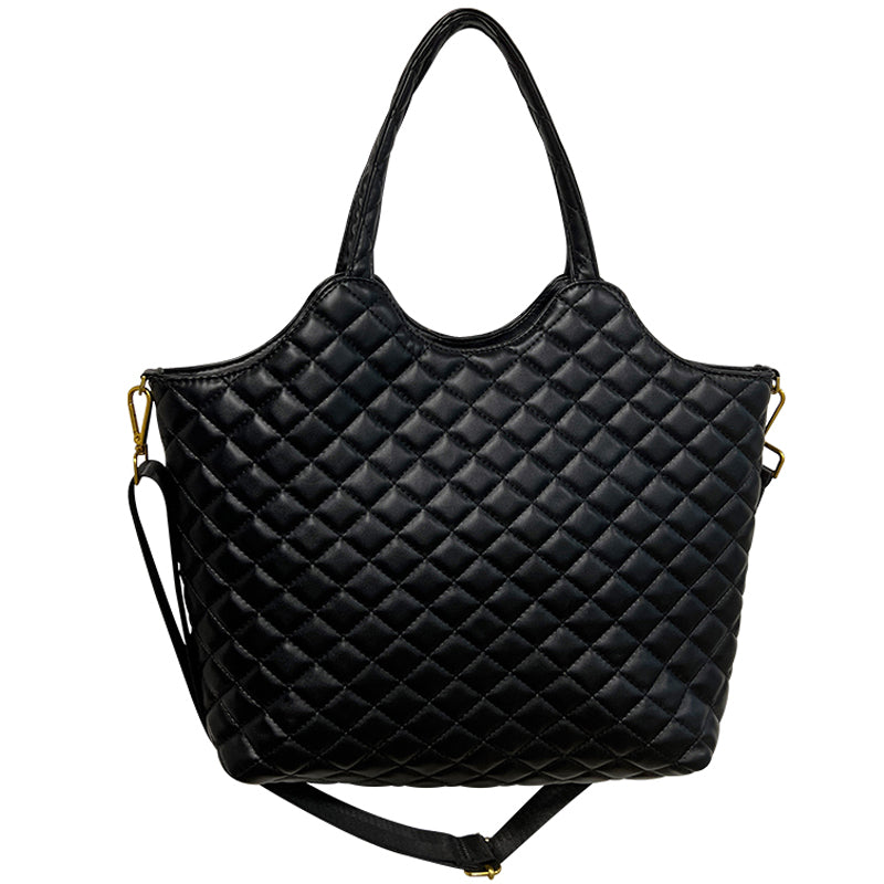 black 2way quilting totebag