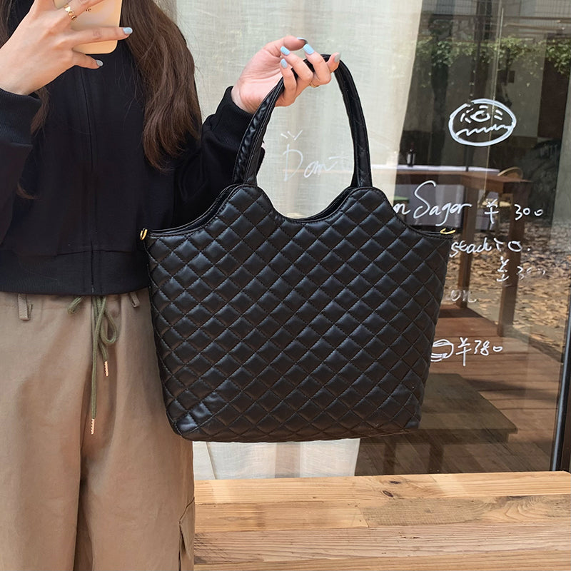 black 2way quilting totebag