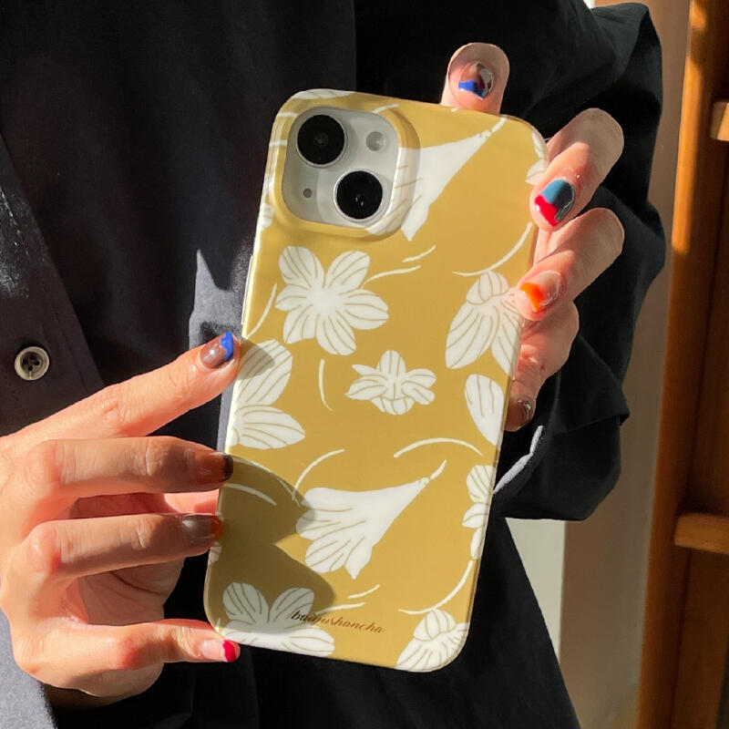 yellow simple flower iPhone case