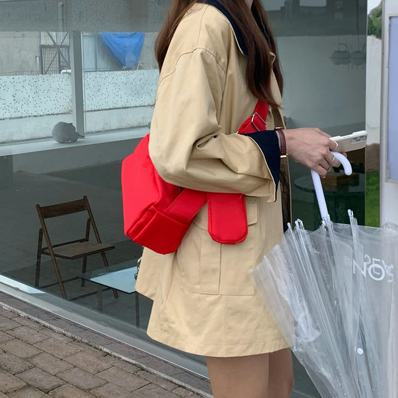 2color casual square shoulder bag