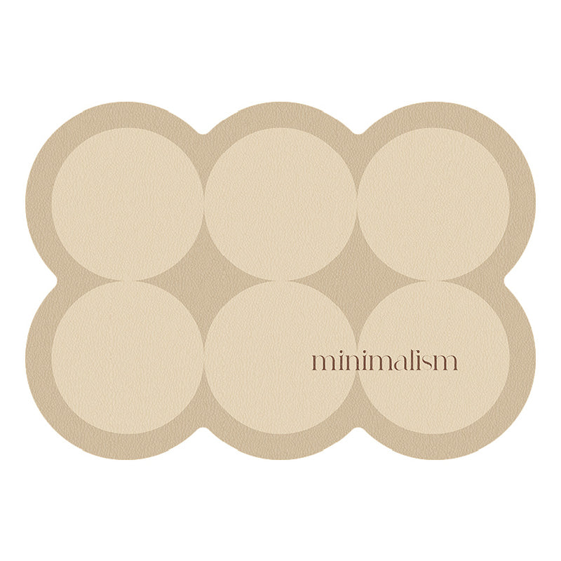 brown circle minimalism sink mat