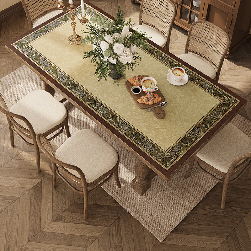 green blooming table mat
