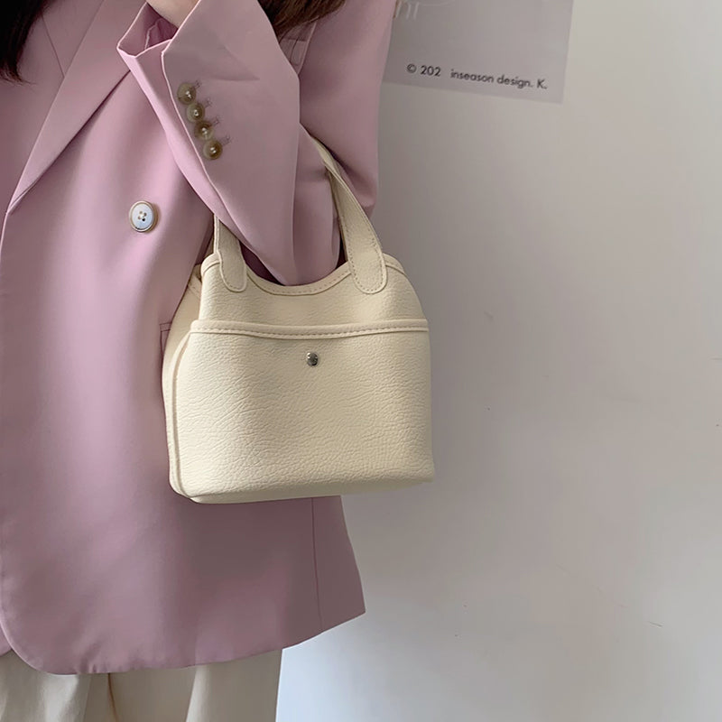 3color autumn mini leather bag