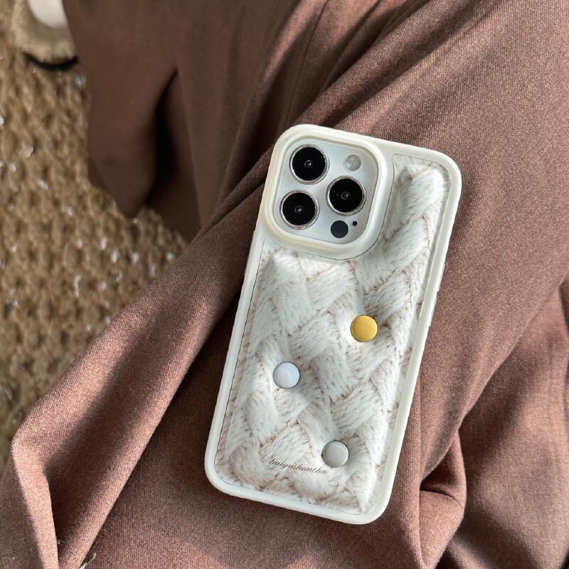 sweater print button iPhone case