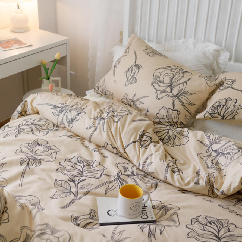 2color simple flower bedlinen set