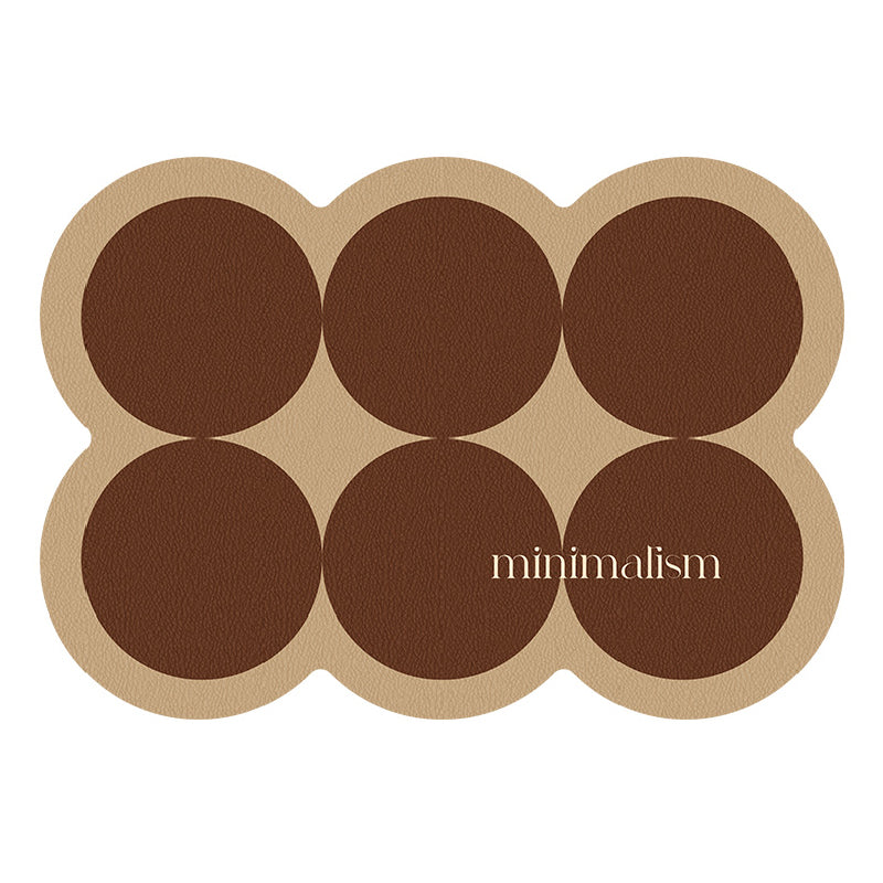brown circle minimalism sink mat