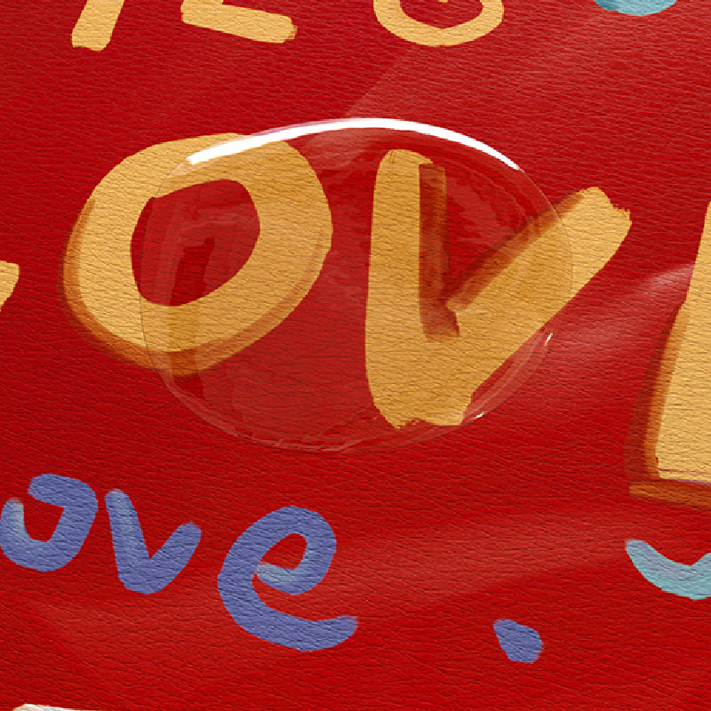 i love you colorful paint bath mat