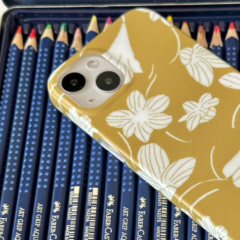 yellow simple flower iPhone case