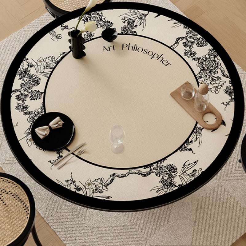 art philosopher logo round table mat