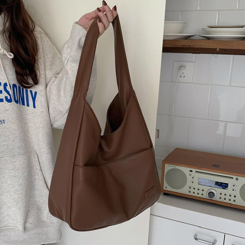 leather square tote bag