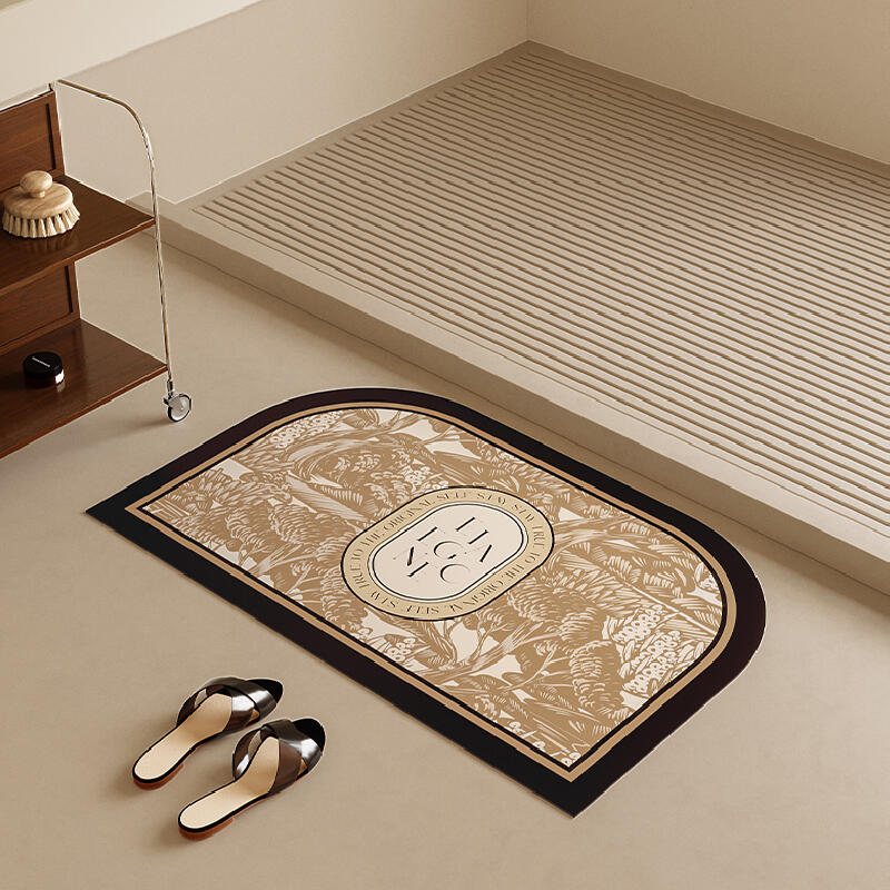 brown elegance logo door mat