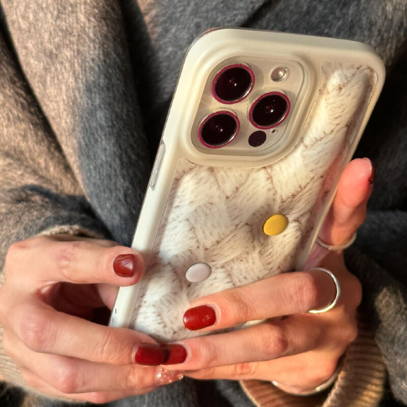 sweater print button iPhone case
