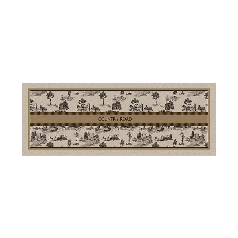 country road logo kitchen mat