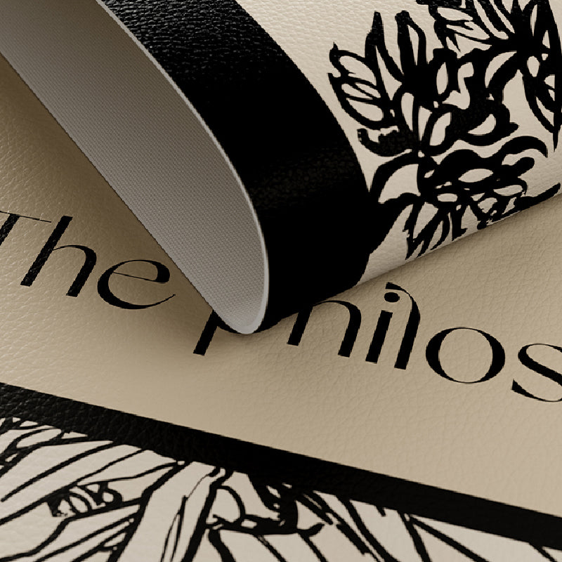 art philosopher logo square table mat