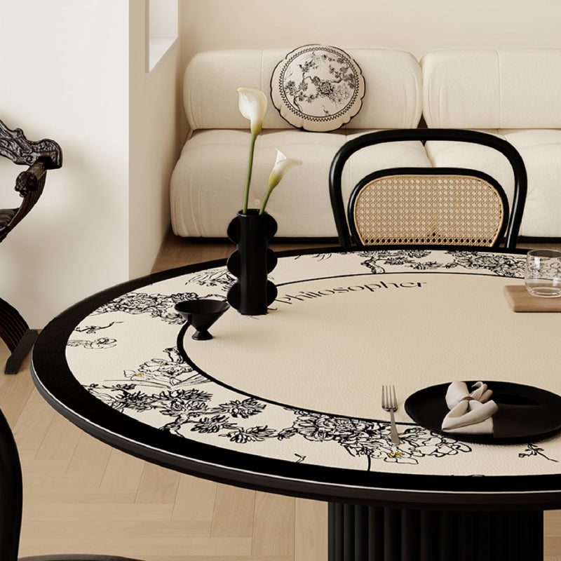 art philosopher logo round table mat