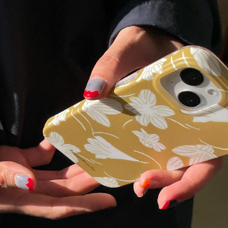 yellow simple flower iPhone case