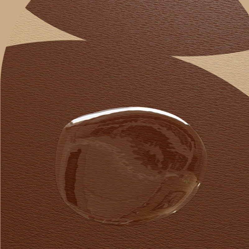 brown circle minimalism sink mat