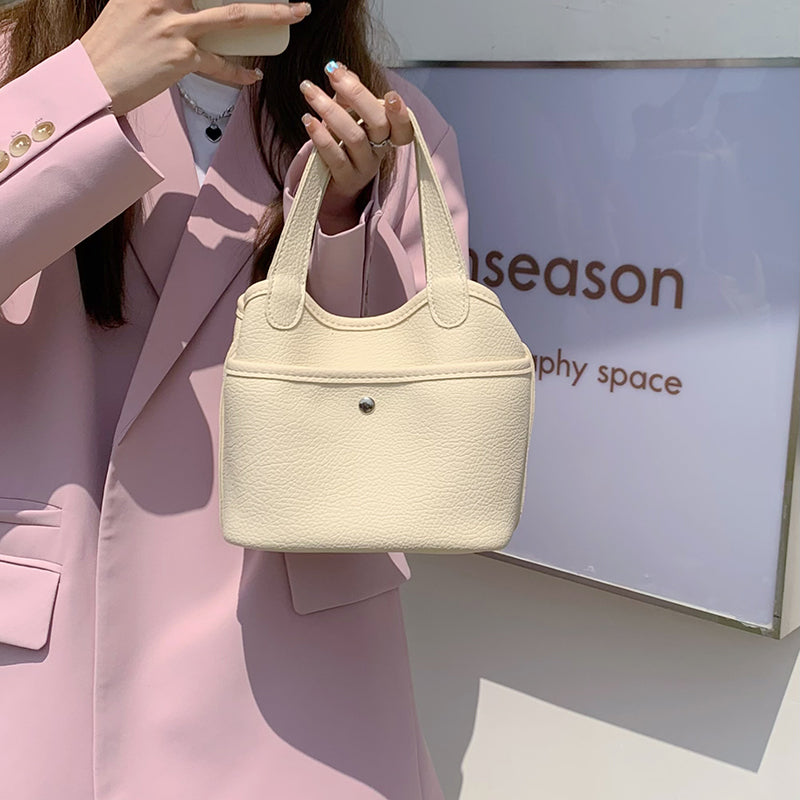 3color autumn mini leather bag
