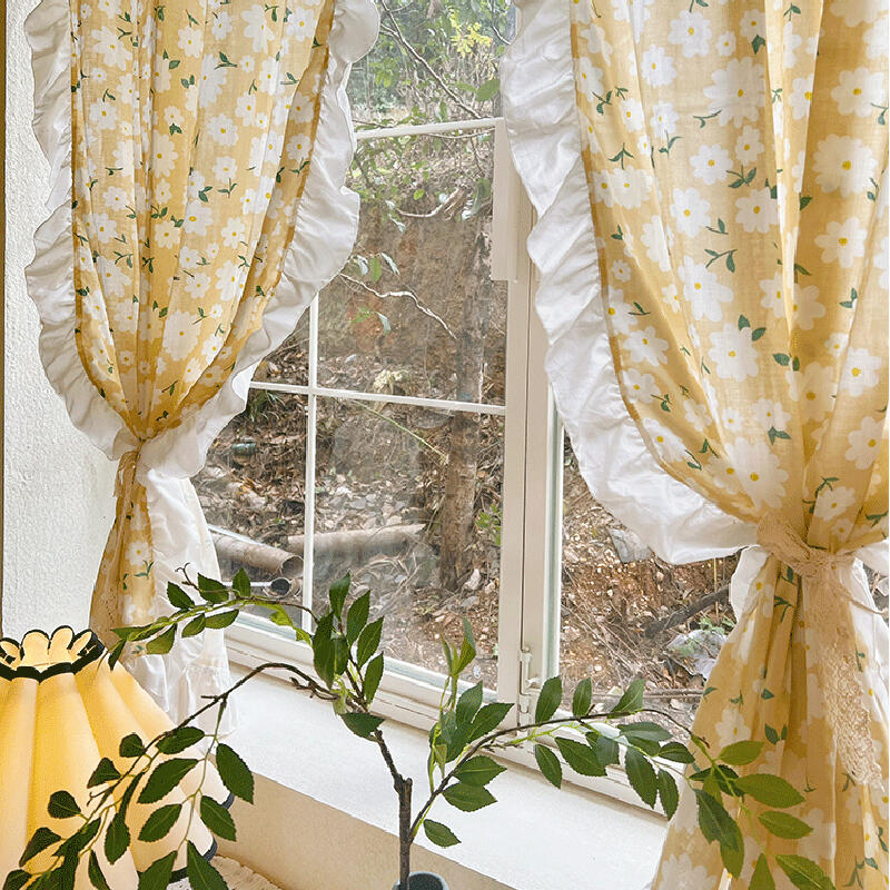 flower see through frill curtain