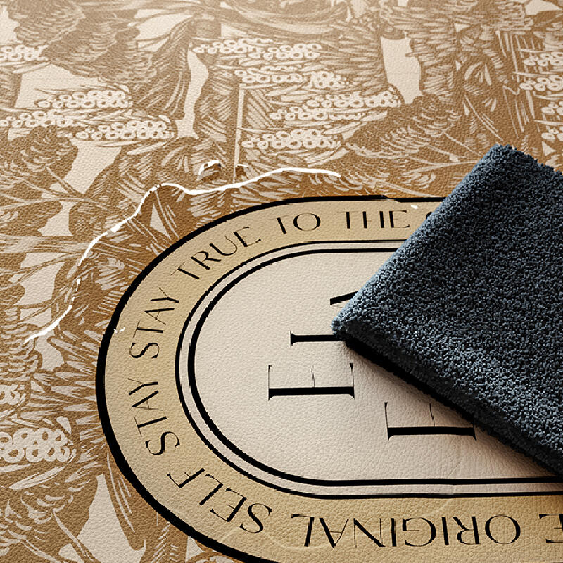 brown elegance logo square table mat