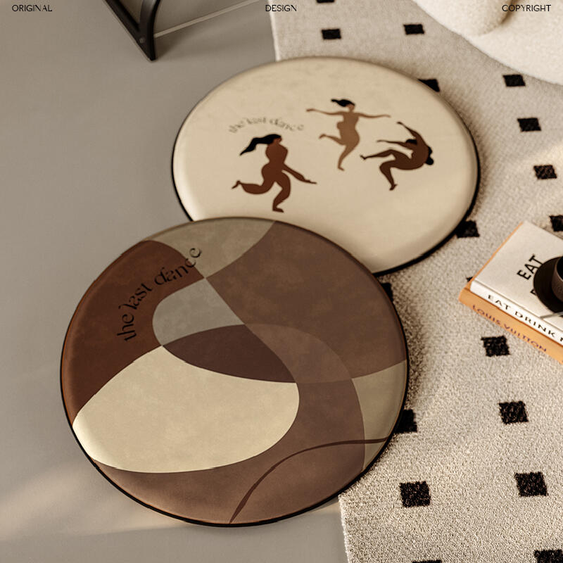 the last dance brown round cushion