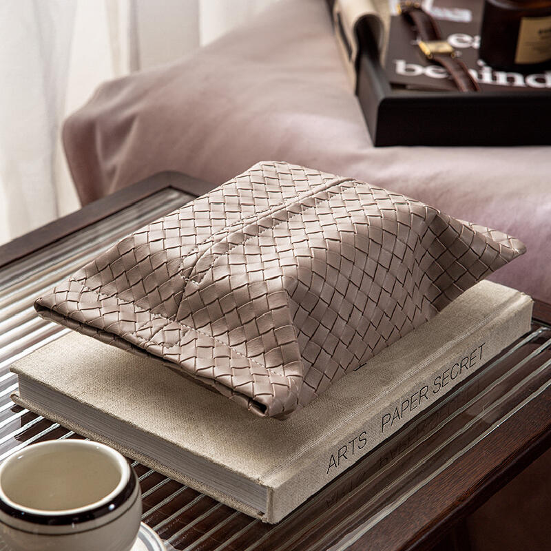 6color leather braided tissue case