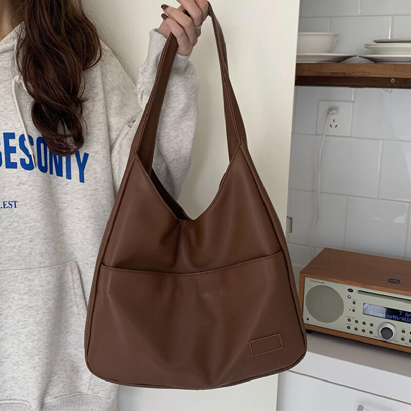 leather square tote bag