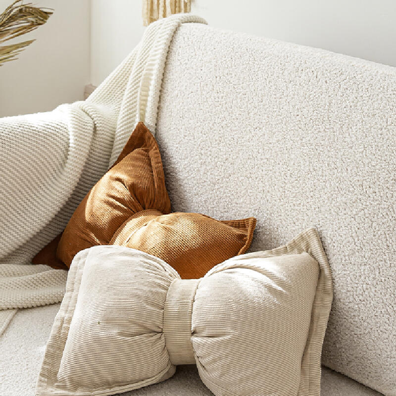 10color corduroy ribbon shape cushion