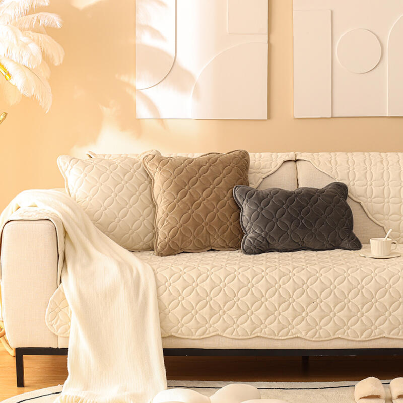 5color square flower cushion