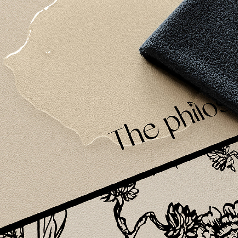art philosopher logo shelf mat