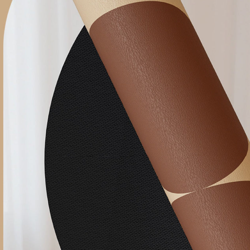 brown circle minimalism sink mat