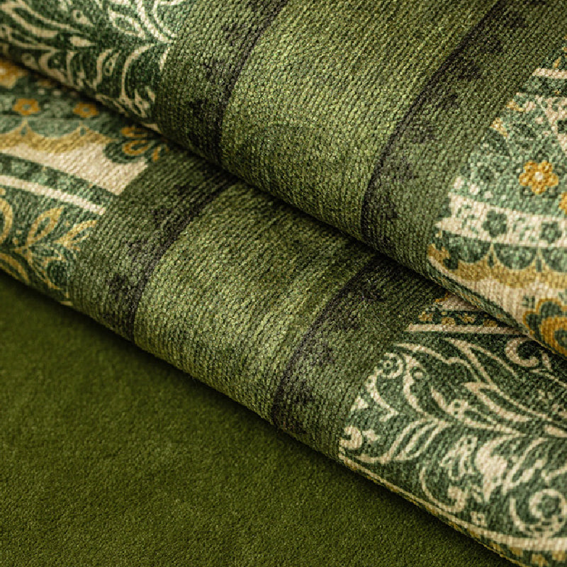 green blooming table cloth