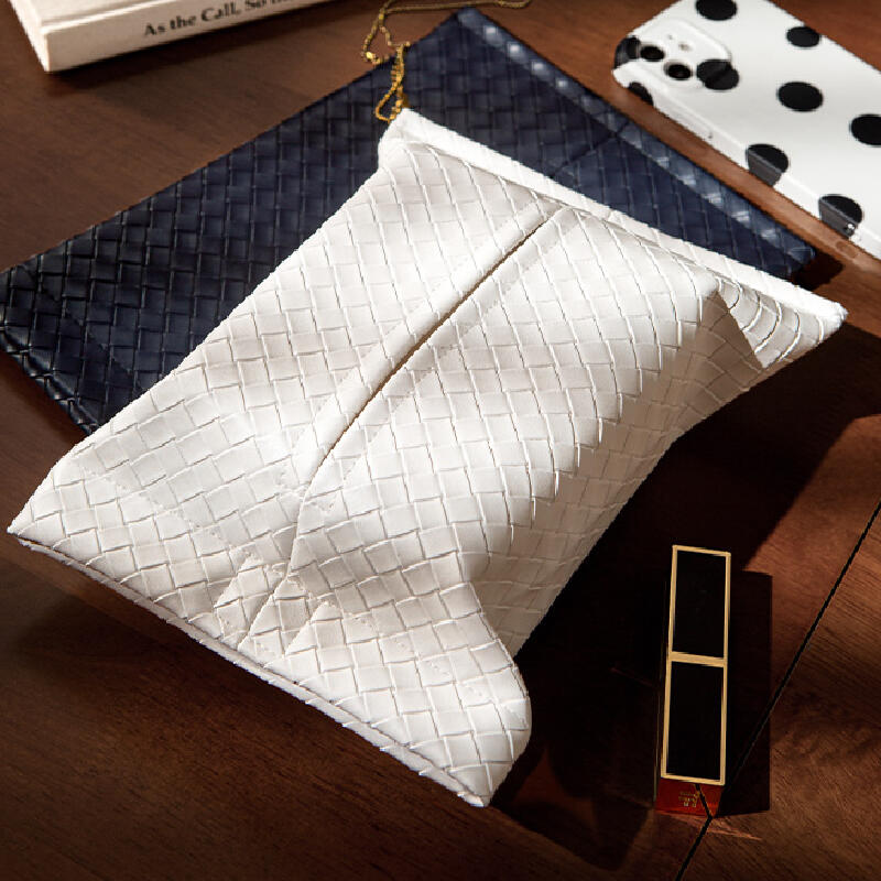 6color leather braided tissue case