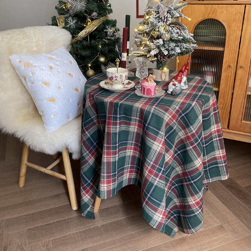 6size red and green plaid table cloth
