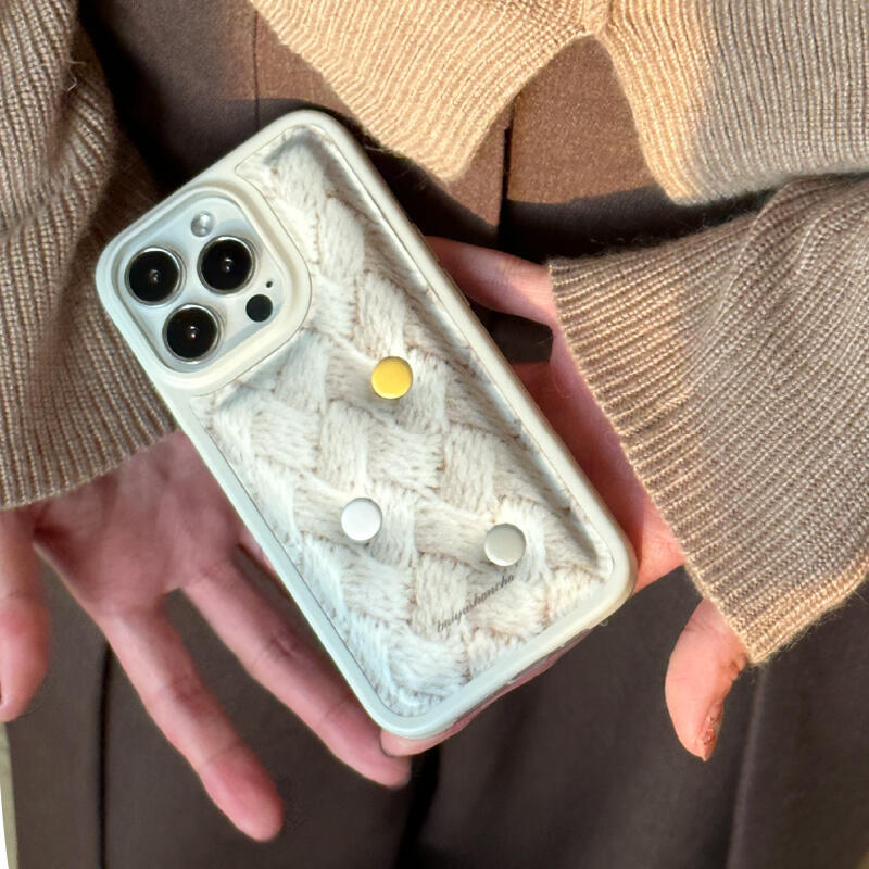 sweater print button iPhone case