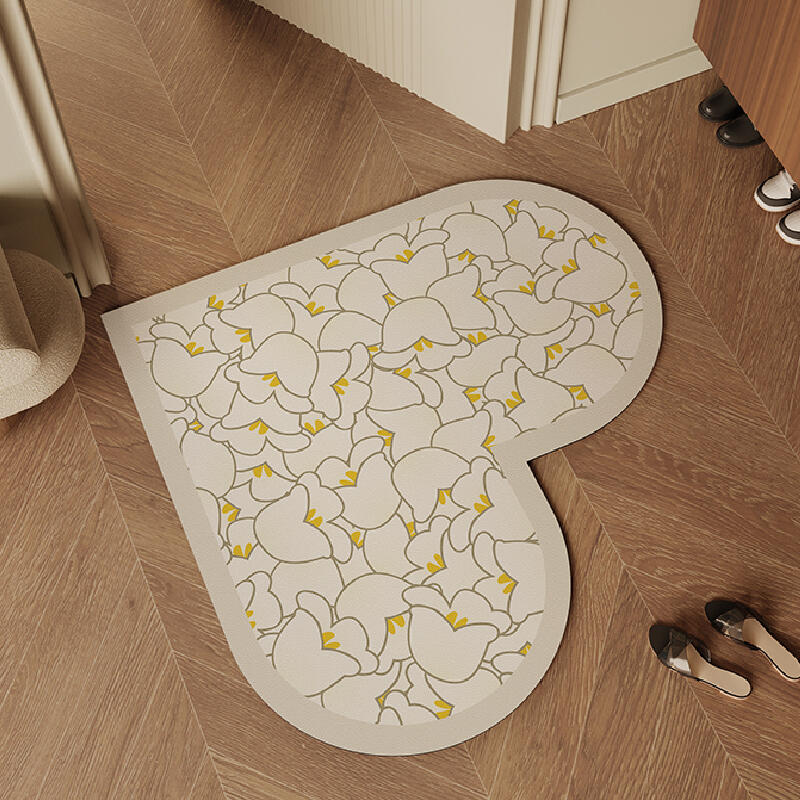 4design heart shape door mat