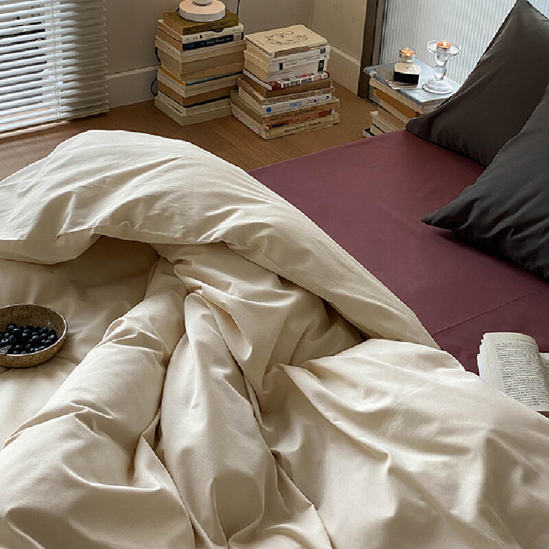 3color simple cotton bedlinen set