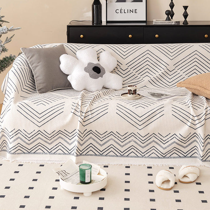 6design monotone geometry sofa cover